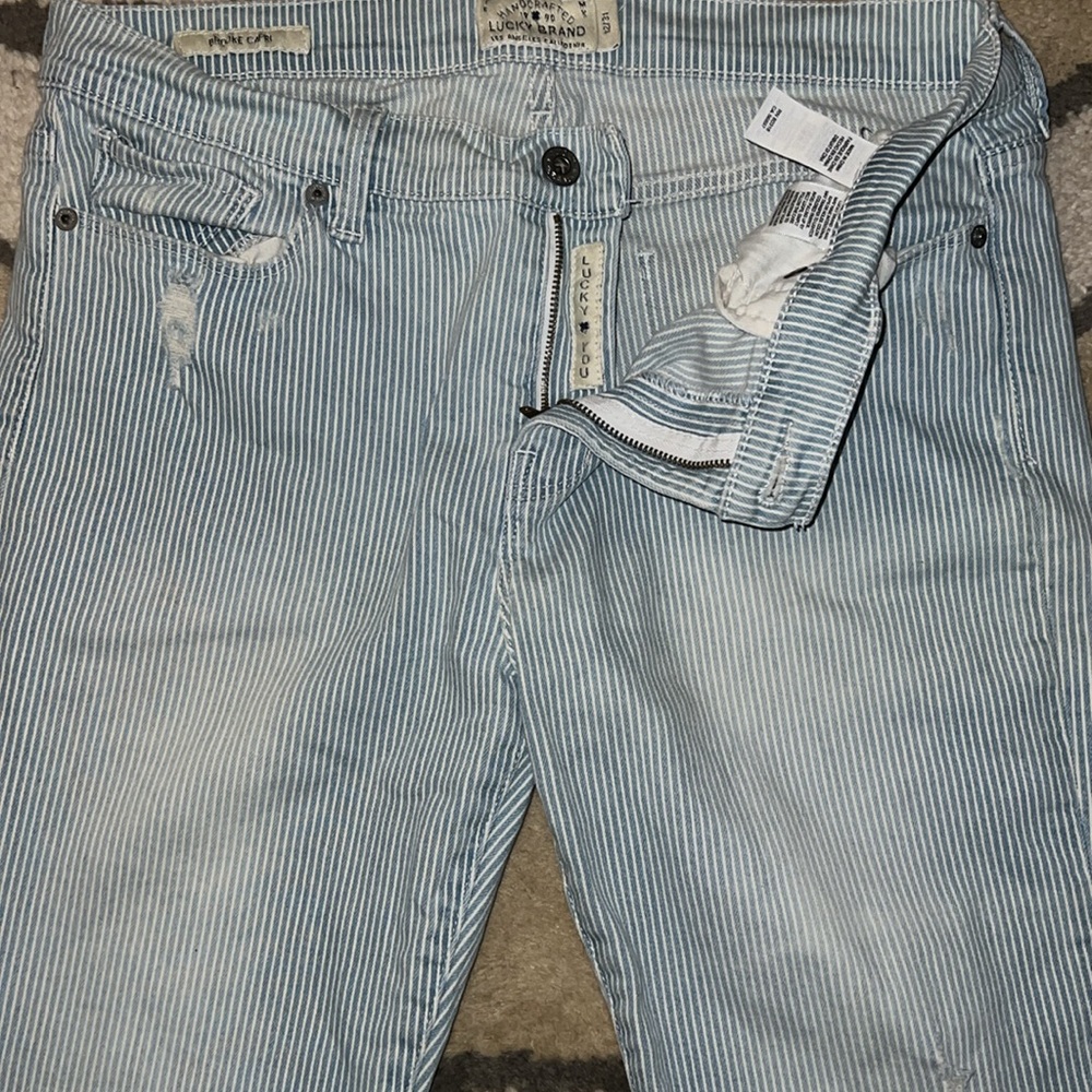 Lucky Jeans, railroad conductor striped size 12/31 - Picture 4 of 5
